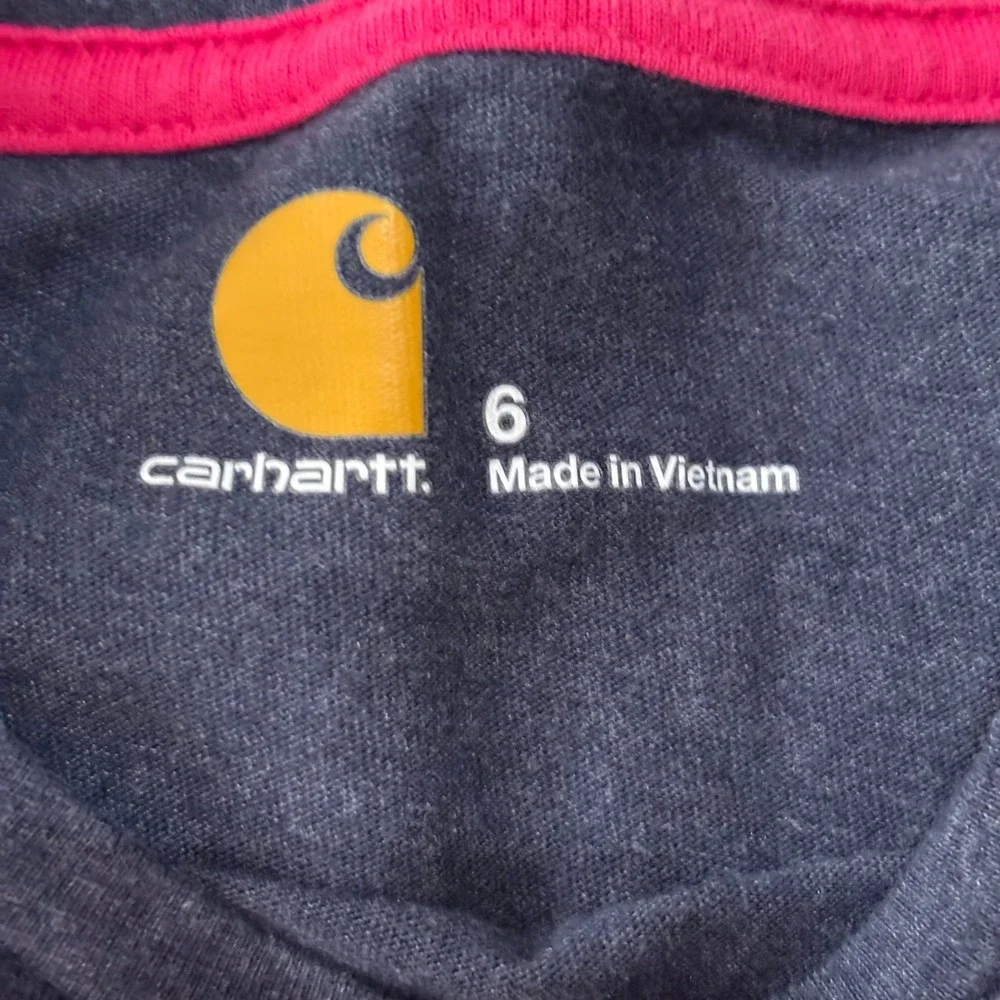 Carhartt Girls Size 6 Lot Hoodie and 2 Long Sleeve Graphic Tees Magenta Purple